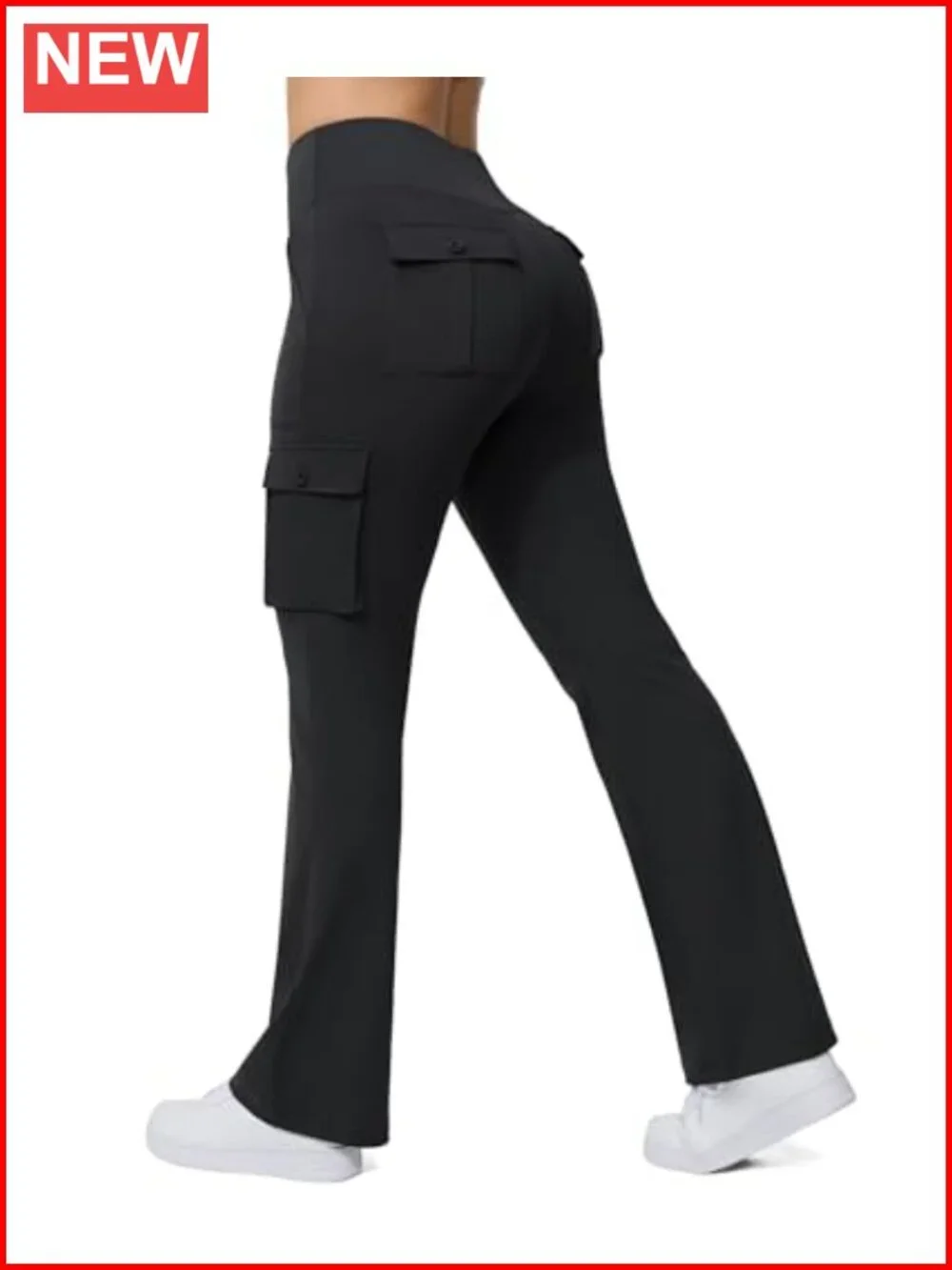 High Waisted Flare Yoga Leggings with 6 Pockets Bootcut Pants